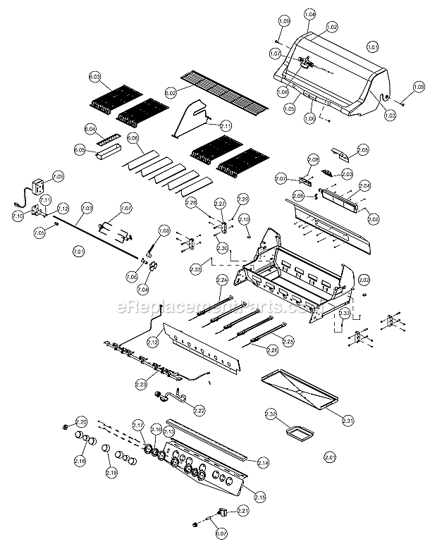 Page A Diagram and Parts List for BE65078-587  Blue Ember Grill